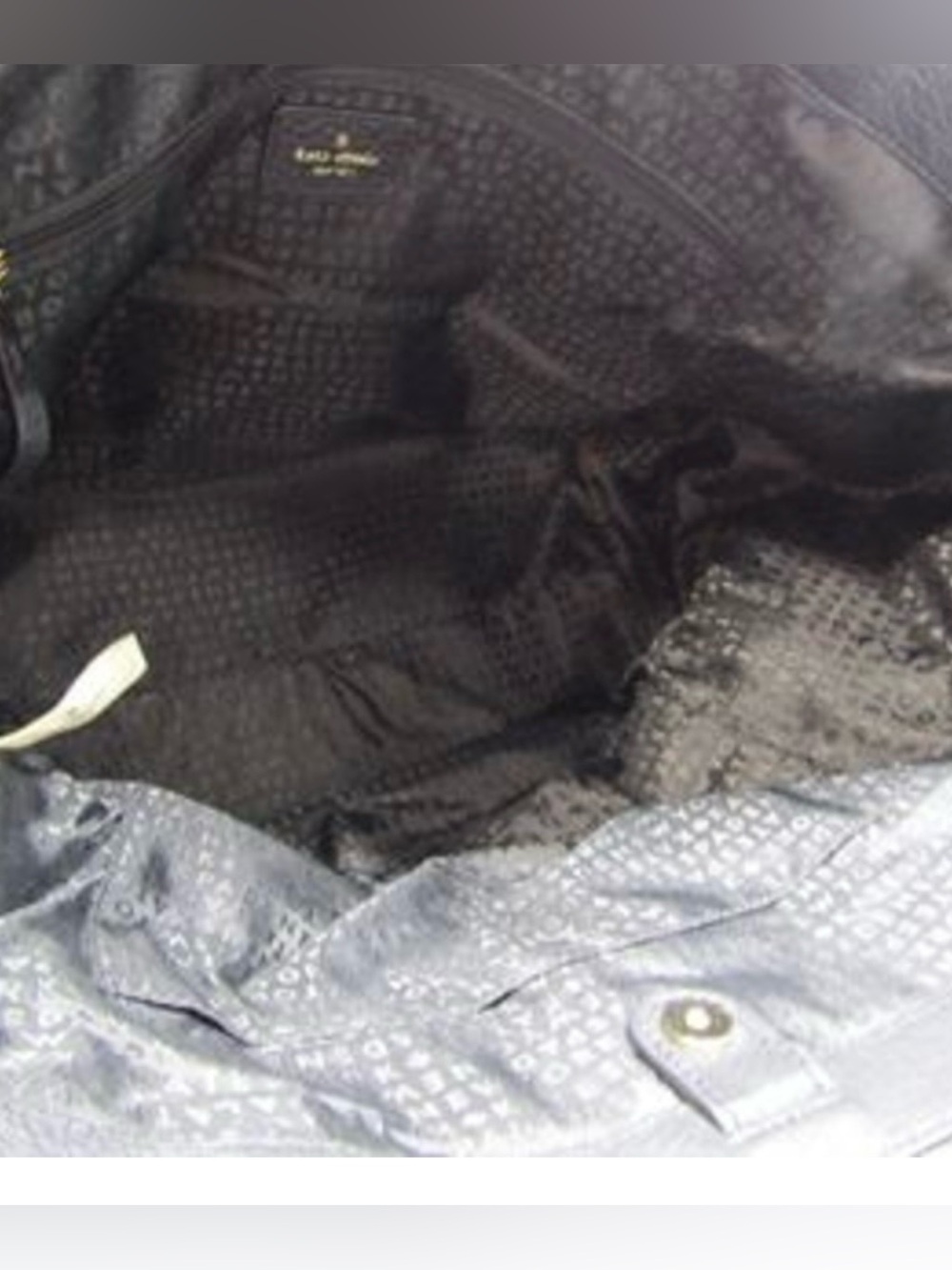 Kate Spade Black Tote with Cream Bow - Picture 3 of 3